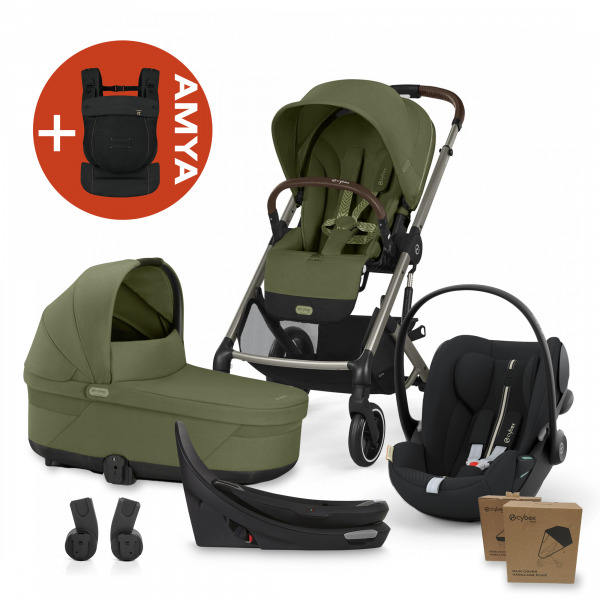 CYBEX Gold Balios 4in1 All Weather +AMYA - Moss Green/Moon Black